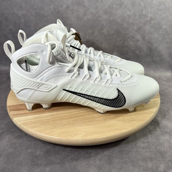 Nike Huarache 9 Elite Mid LAX Mens 13 Lacrosse Cleats White Black Shoes main image 5